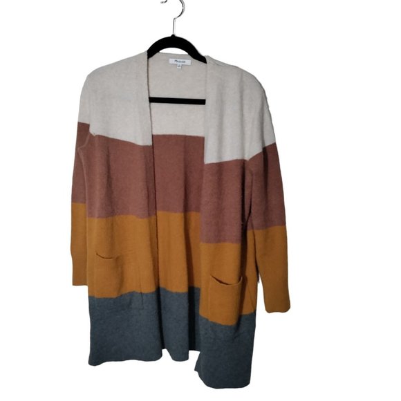 Madewell Sweaters - Madewell Kent Colorblock Striped Cardigan Sweater XS Knit Autumn Fall J9836